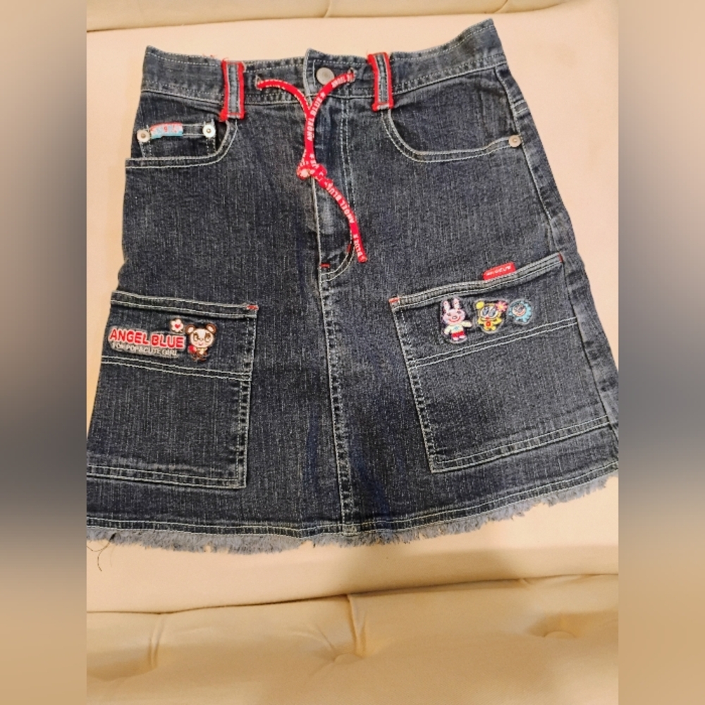 Vintage Angel Blue Denim Skirt, Size Juniors S